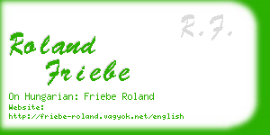 roland friebe business card